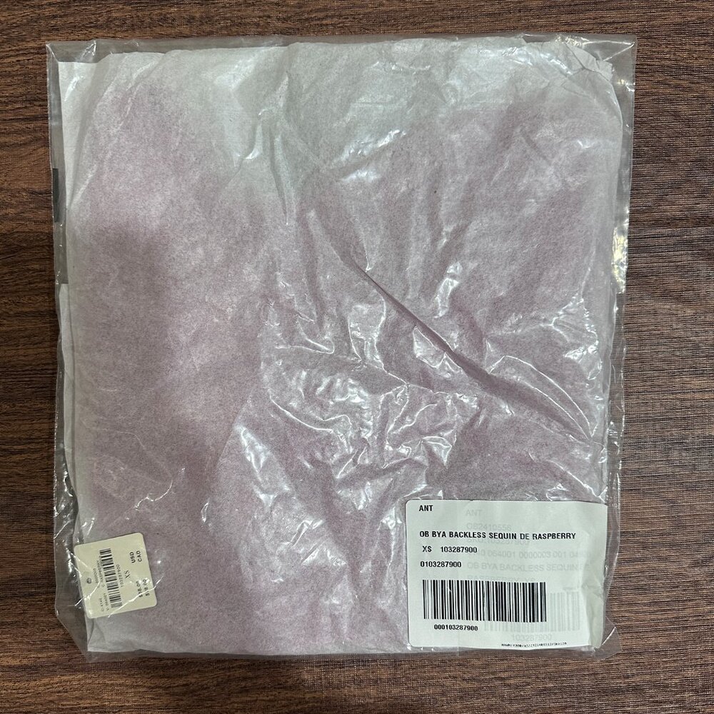 Anthropologie Sequin Lace Backless PInk Crop Top Size: XS - Picture 10 of 10